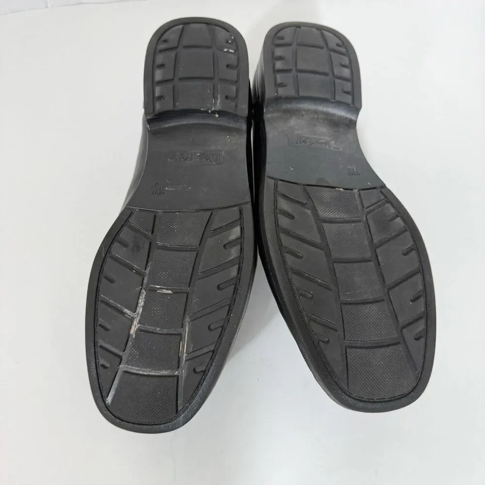 Dexter Comfort Men’s Faxton Black Faux Leather Formal Loafers Shoes Size 11 Wide